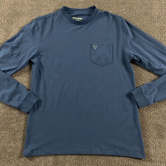 Birddogs Shirt Men's Medium Pocket Blue Long Sleeve Performance Active T Shirt - Picture 1 of 6